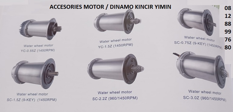 sparepart motor Kincir Yimin